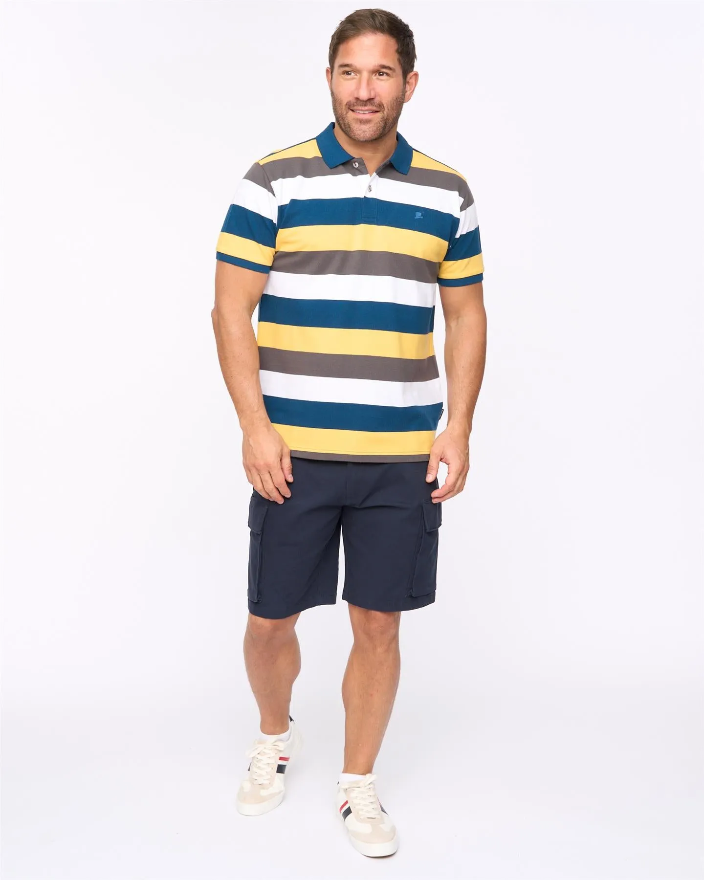 Mens Hadley Polo Mid Blue sold by Brand Corner product image thumbnail 3