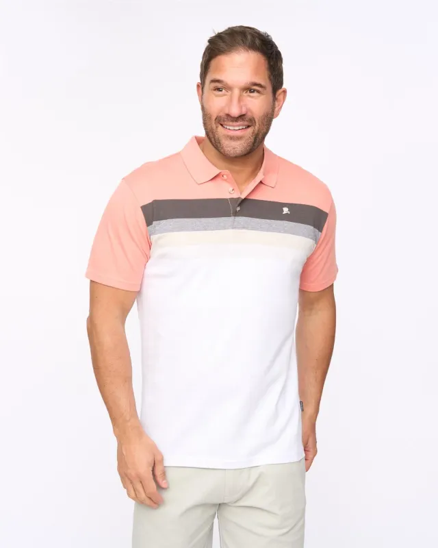 Mens Danson Polo Coral made by Brand Corner