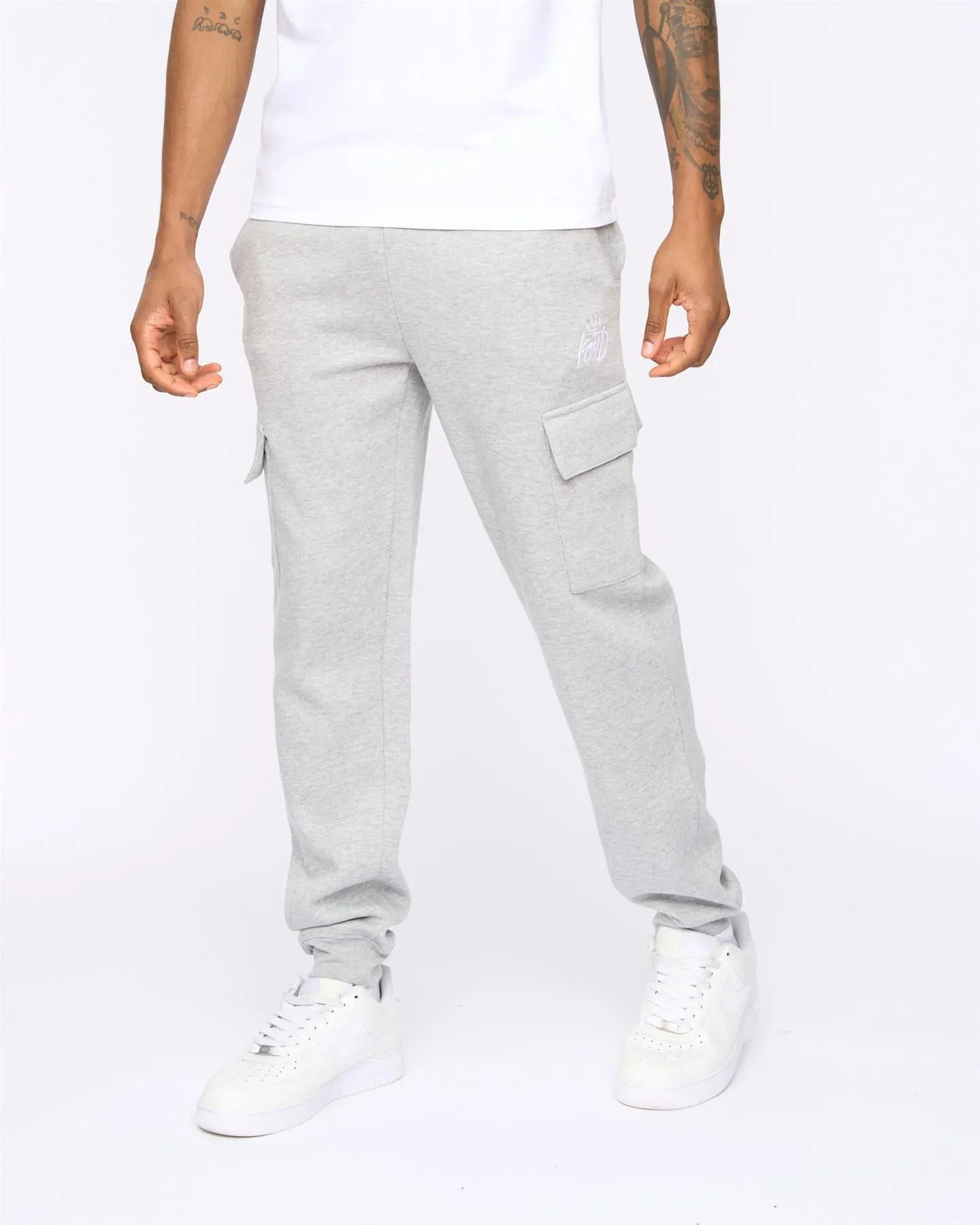 Mens Crosby Cargo Joggers Grey Marl sold by Brand Corner product image thumbnail 2