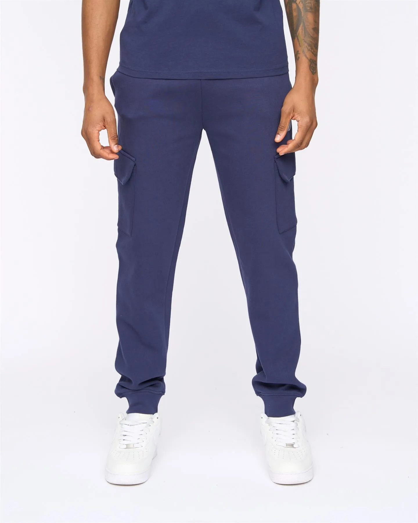 Mens Crosby Cargo Joggers Navy sold by Brand Corner