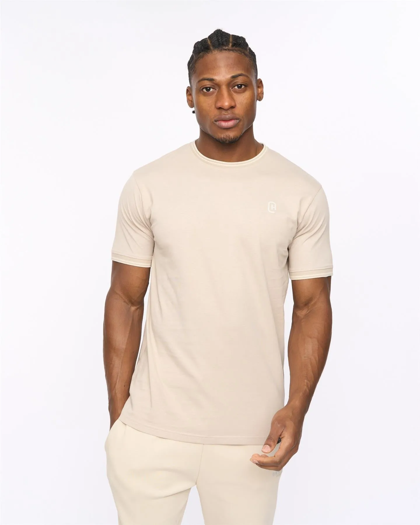 Mens Preece T-Shirt Light Stone sold by Brand Corner