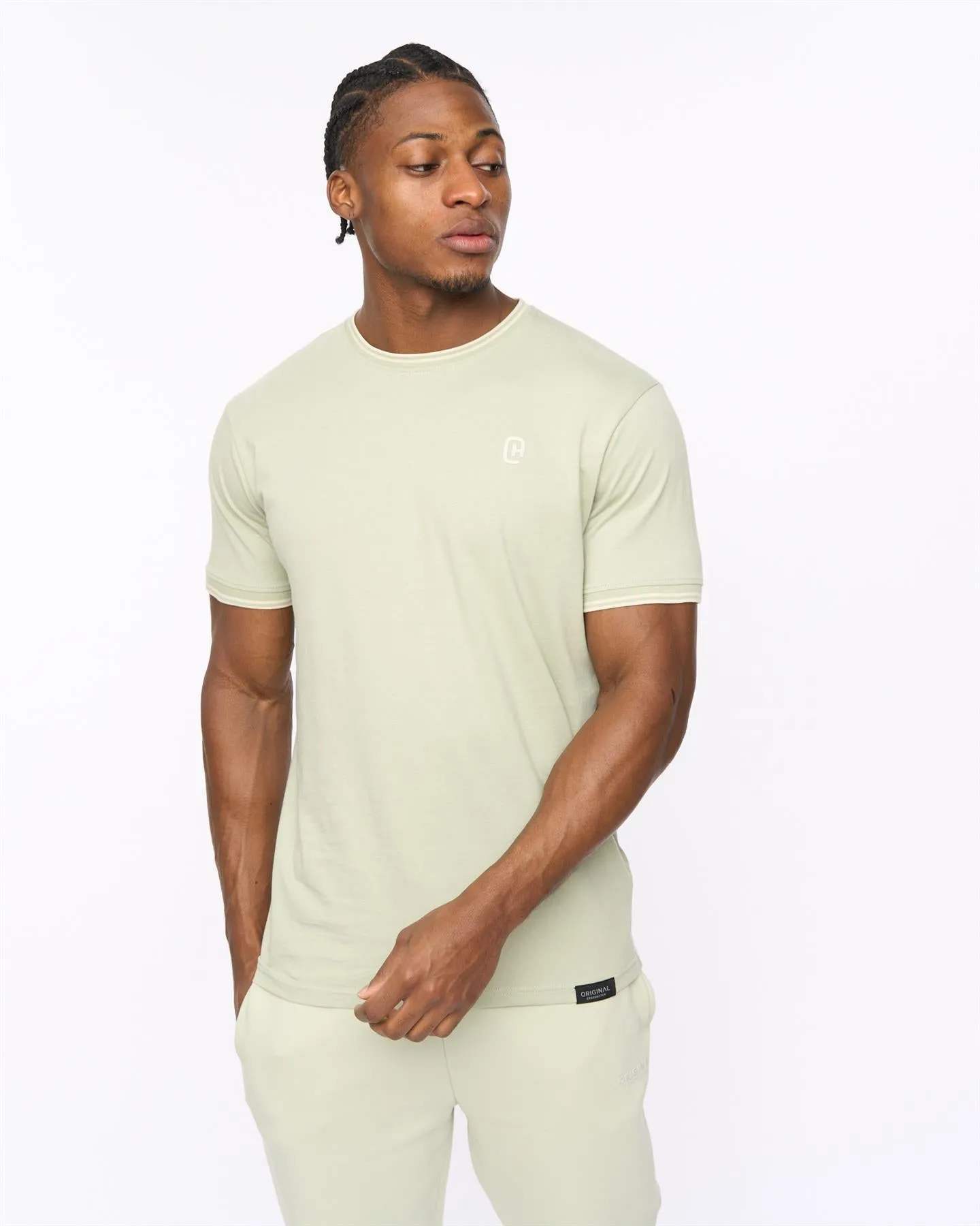 Mens Preece T-Shirt Light Olive sold by Brand Corner
