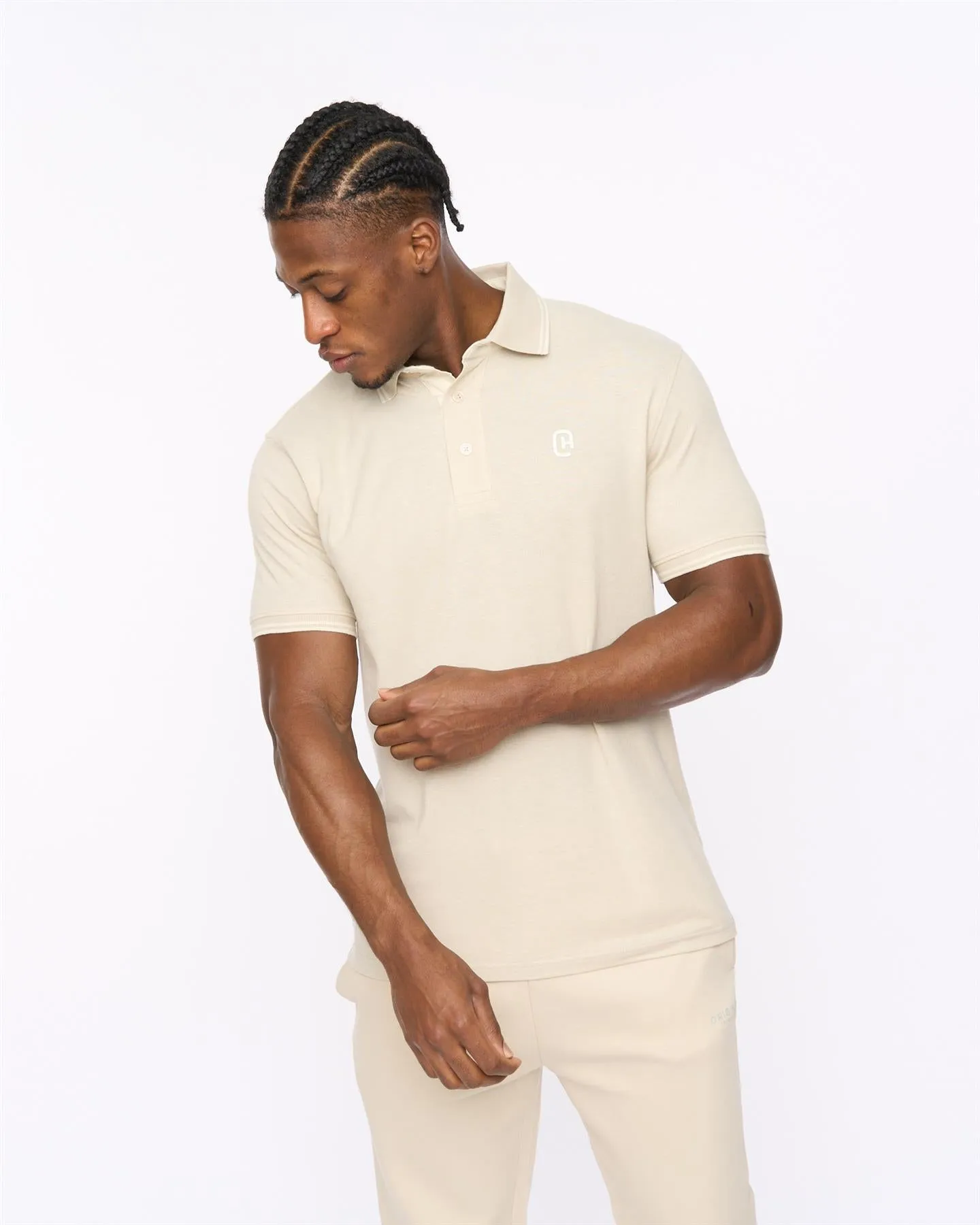 Mens Preece Polo Light Stone sold by Brand Corner product image thumbnail 2