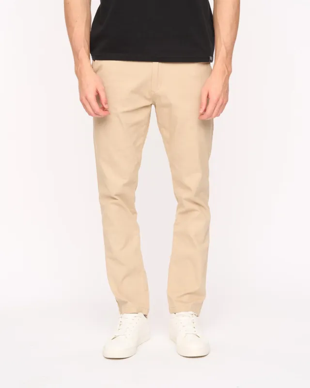 Mens Everett Chinos Stone made by Duck and Cover