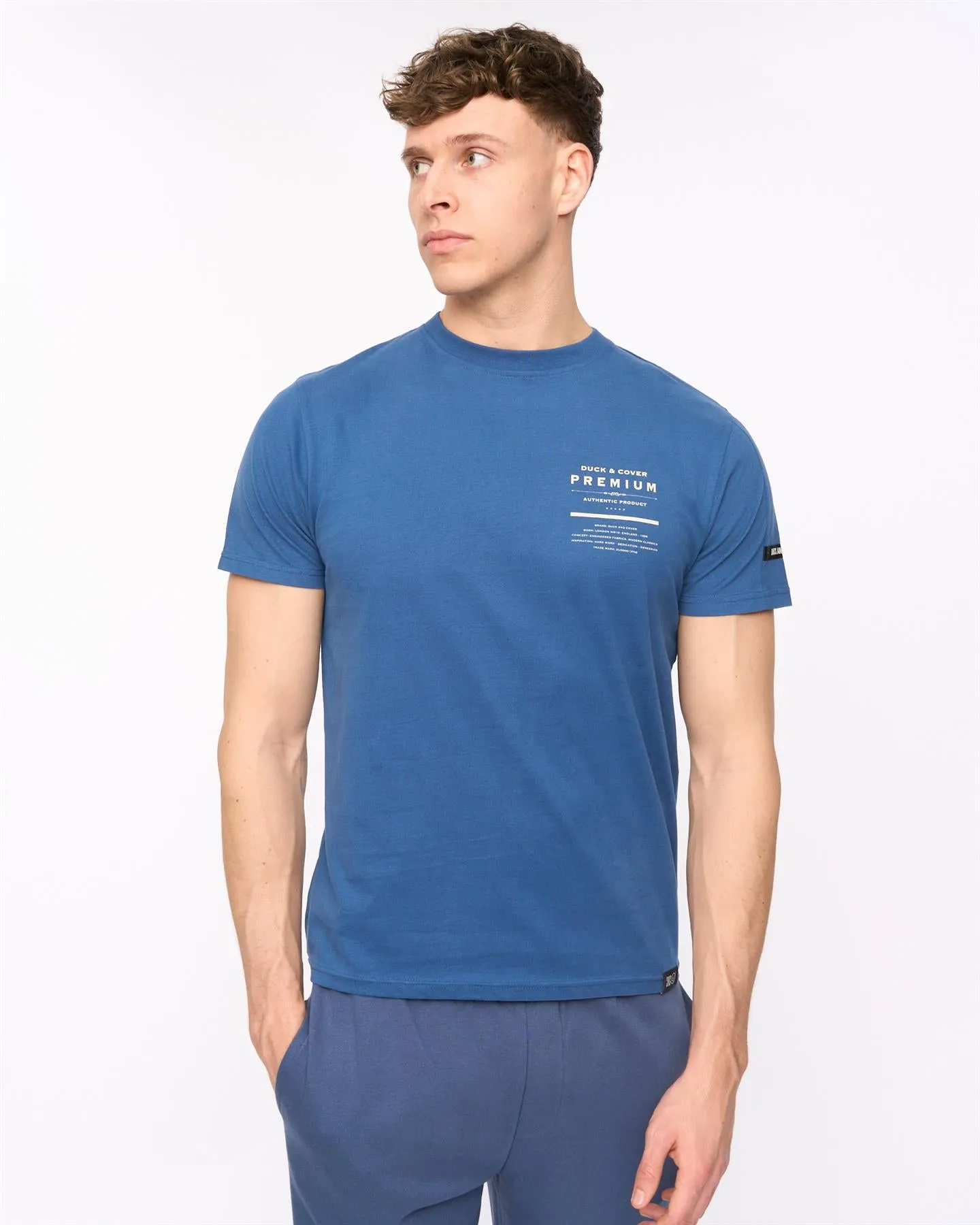 Mens Rayland T-Shirt Denim Blue sold by Brand Corner product image thumbnail 5