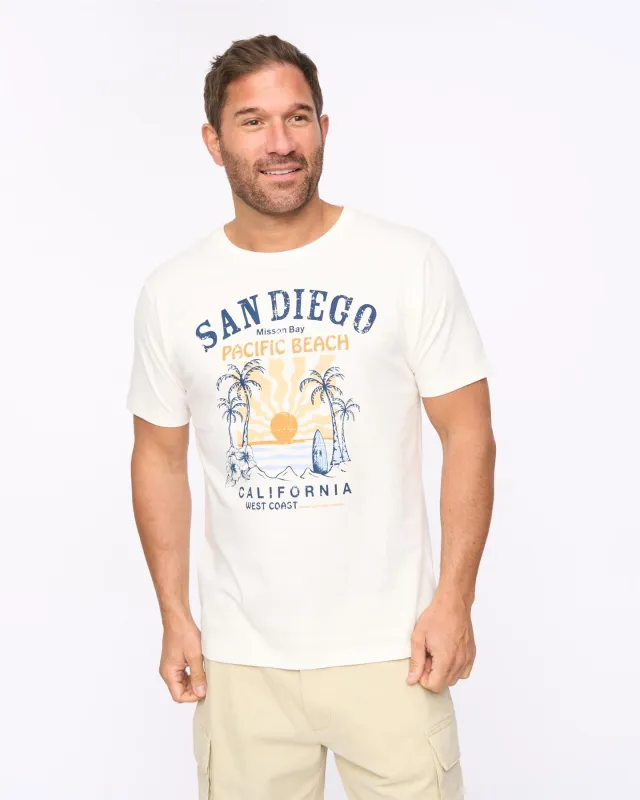 Mens Sandico T-Shirt Off White sold by Brand Corner