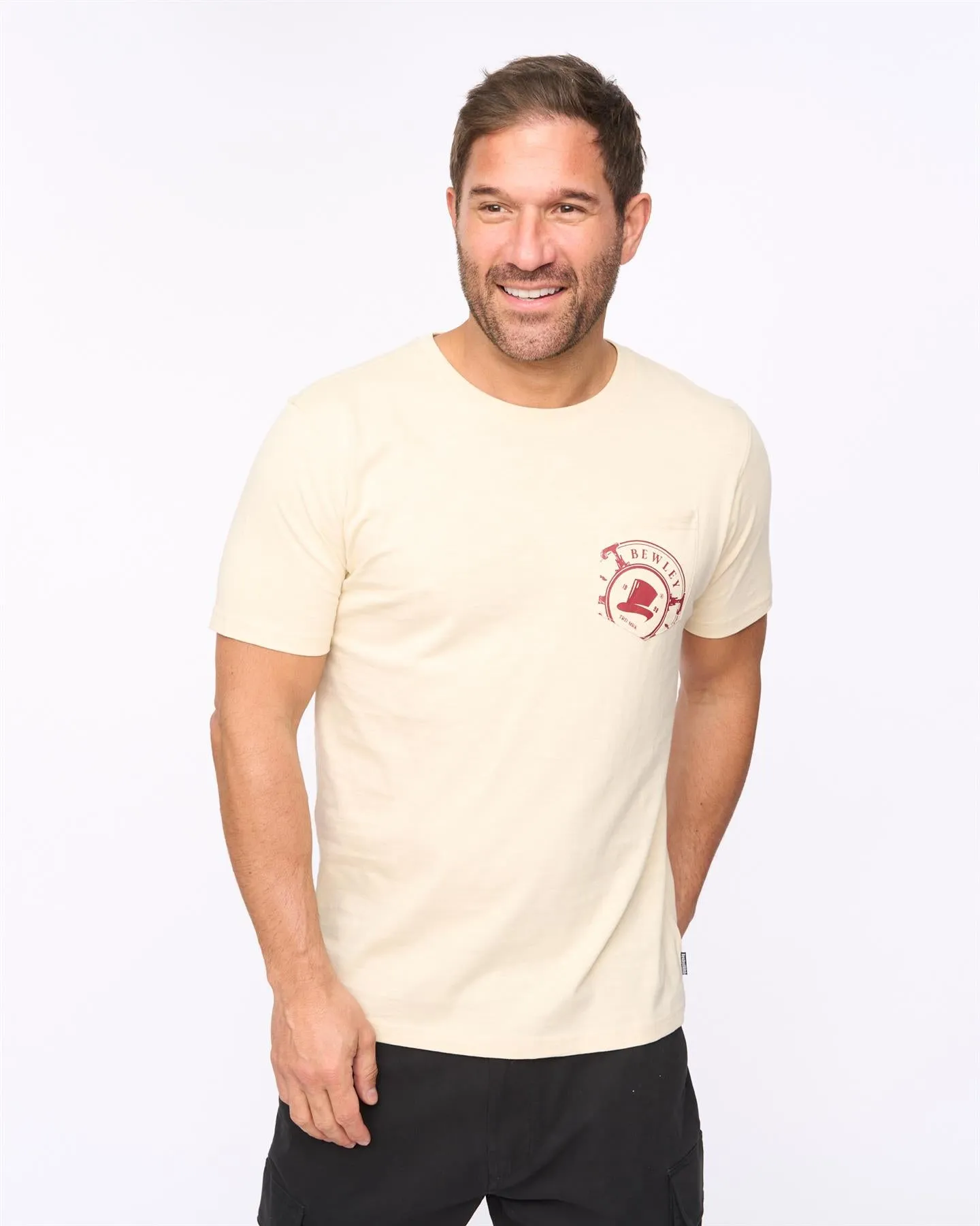 Mens Kinson T-Shirt Stone sold by Brand Corner