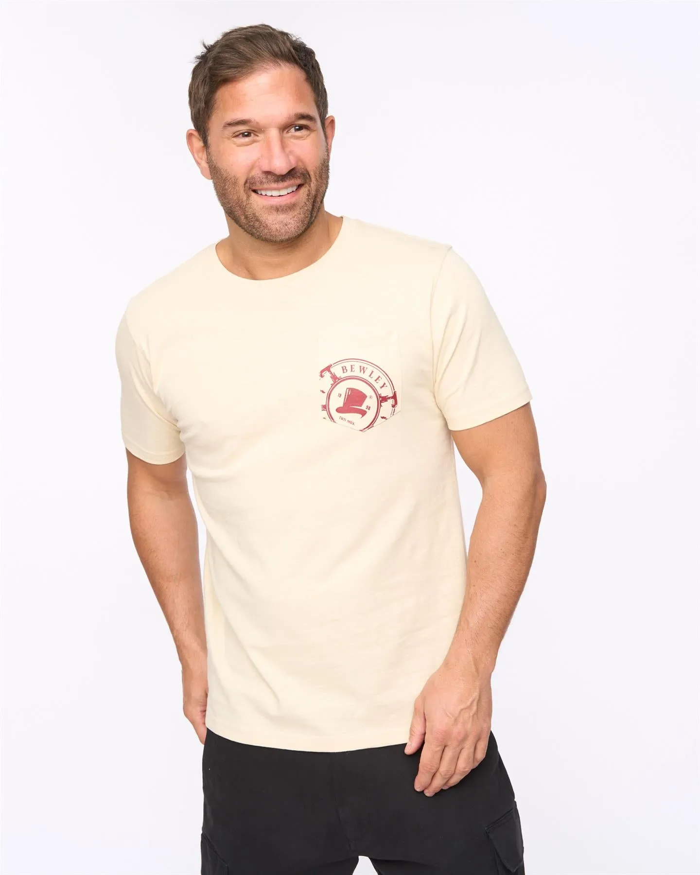 Mens Kinson T-Shirt Stone sold by Brand Corner product image thumbnail 2