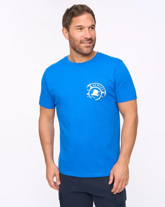 Mens Kinson T-Shirt Mid Blue made by Brand Corner