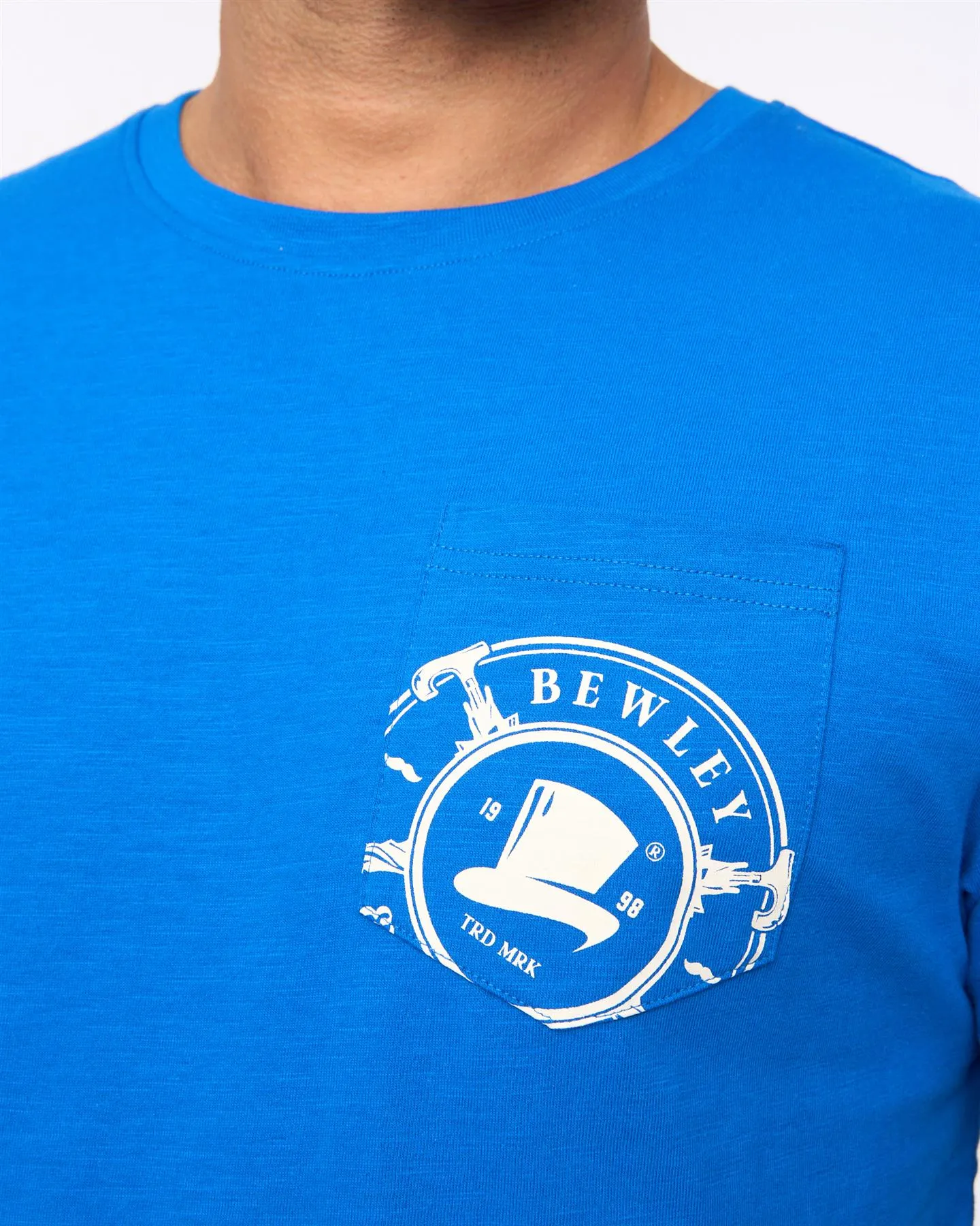 Mens Kinson T-Shirt Mid Blue sold by Brand Corner product image thumbnail 5
