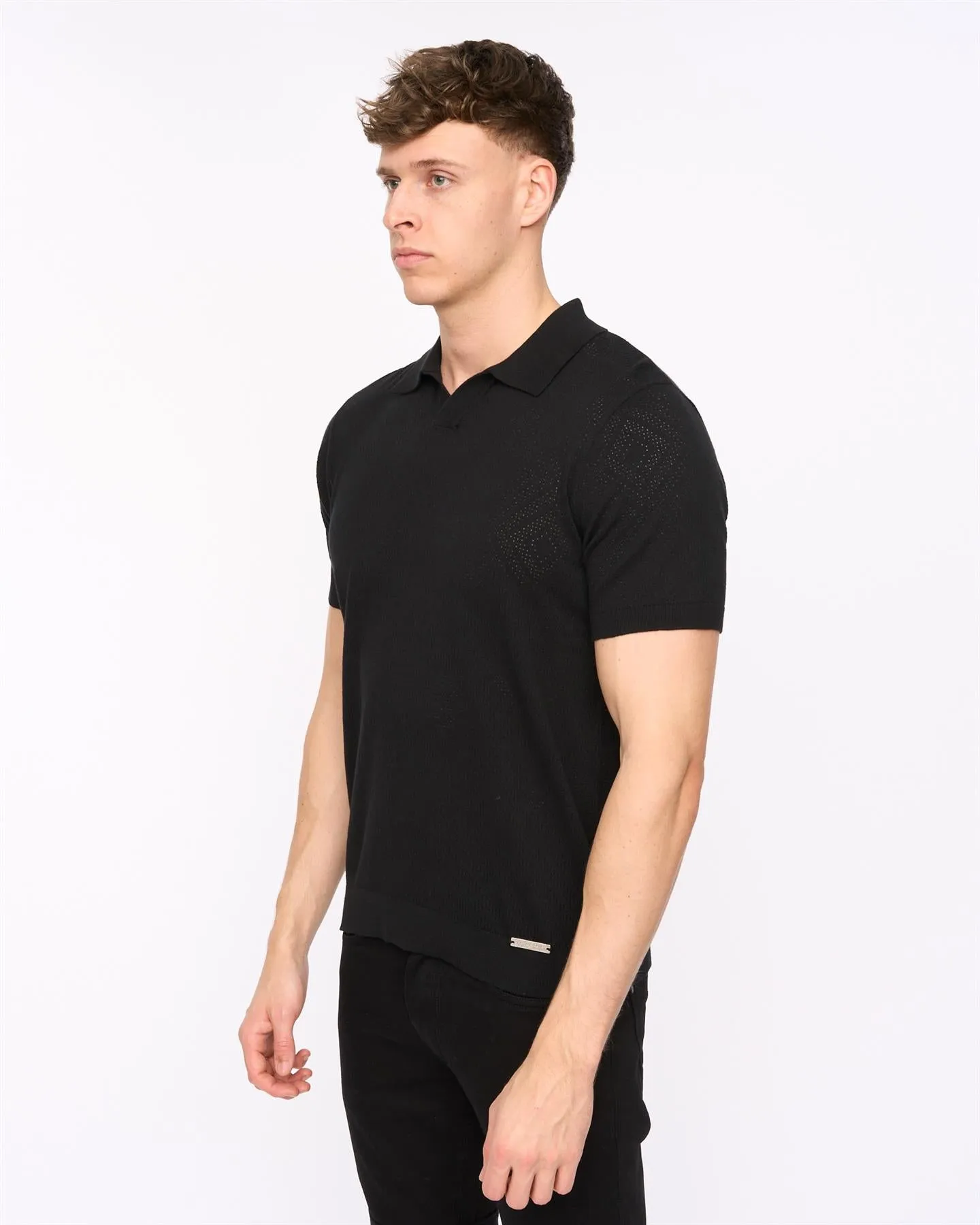 Mens Dedham Knit Polo Black sold by Brand Corner product image thumbnail 2