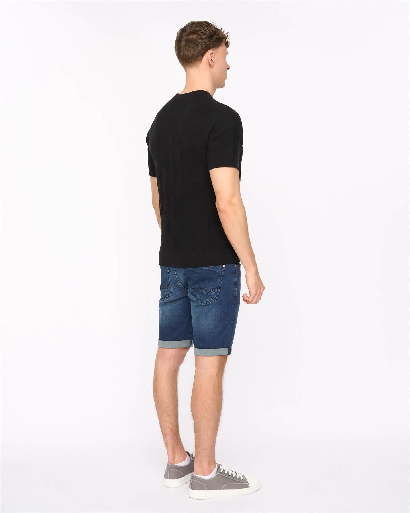 Mens Littleton Knit T-Shirt Black sold by Brand Corner product image thumbnail 4