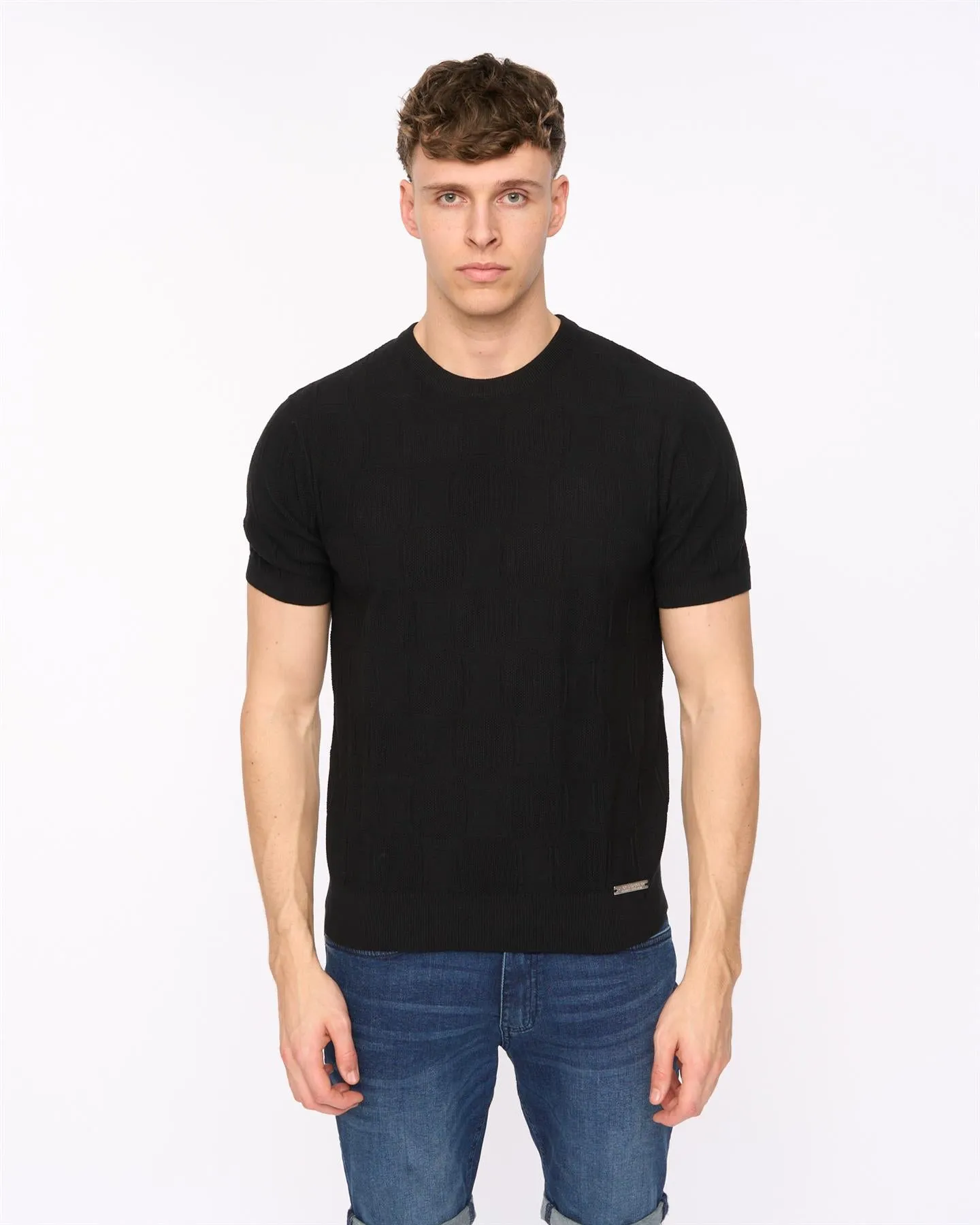 Mens Littleton Knit T-Shirt Black sold by Brand Corner