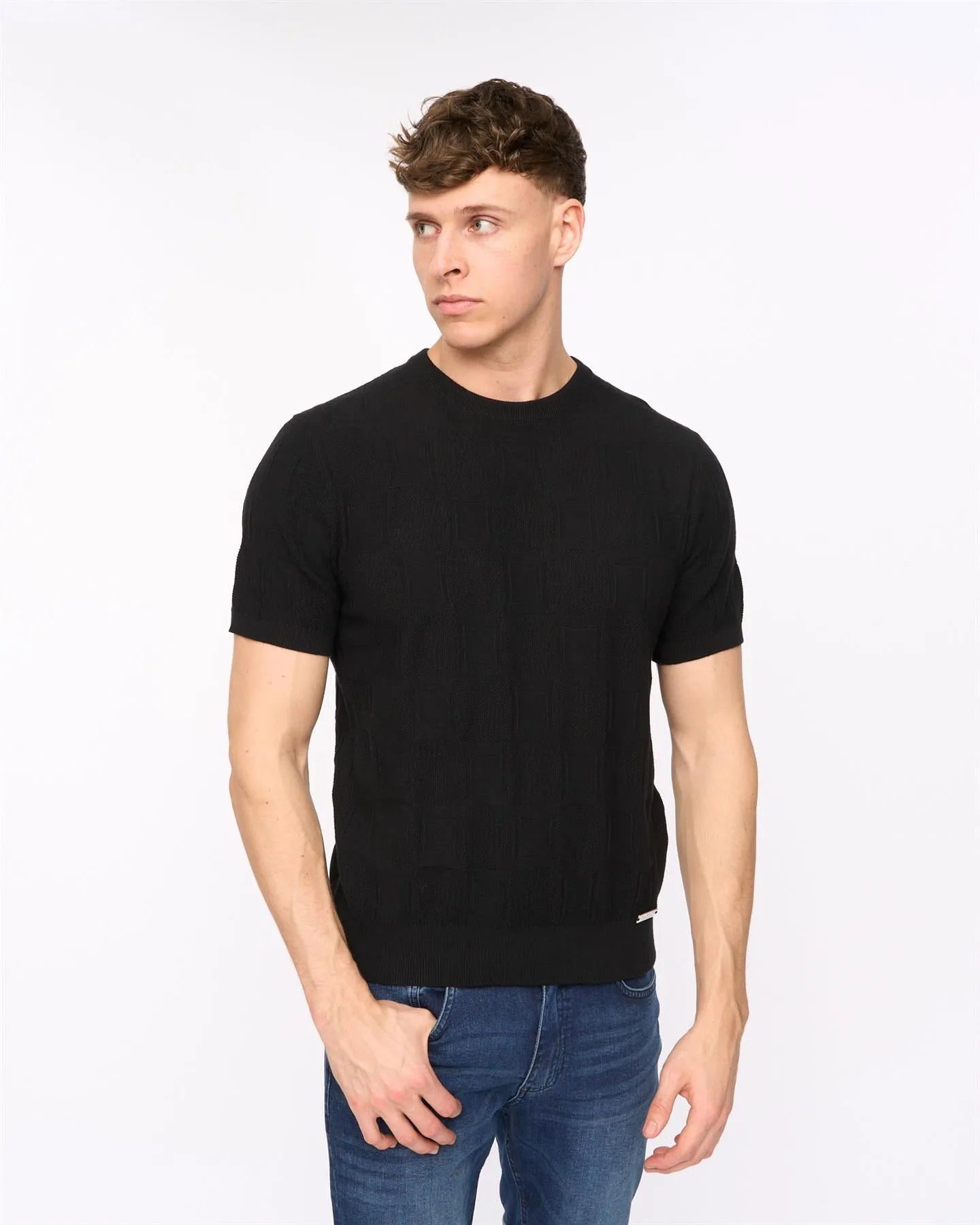 Mens Littleton Knit T-Shirt Black sold by Brand Corner product image thumbnail 5