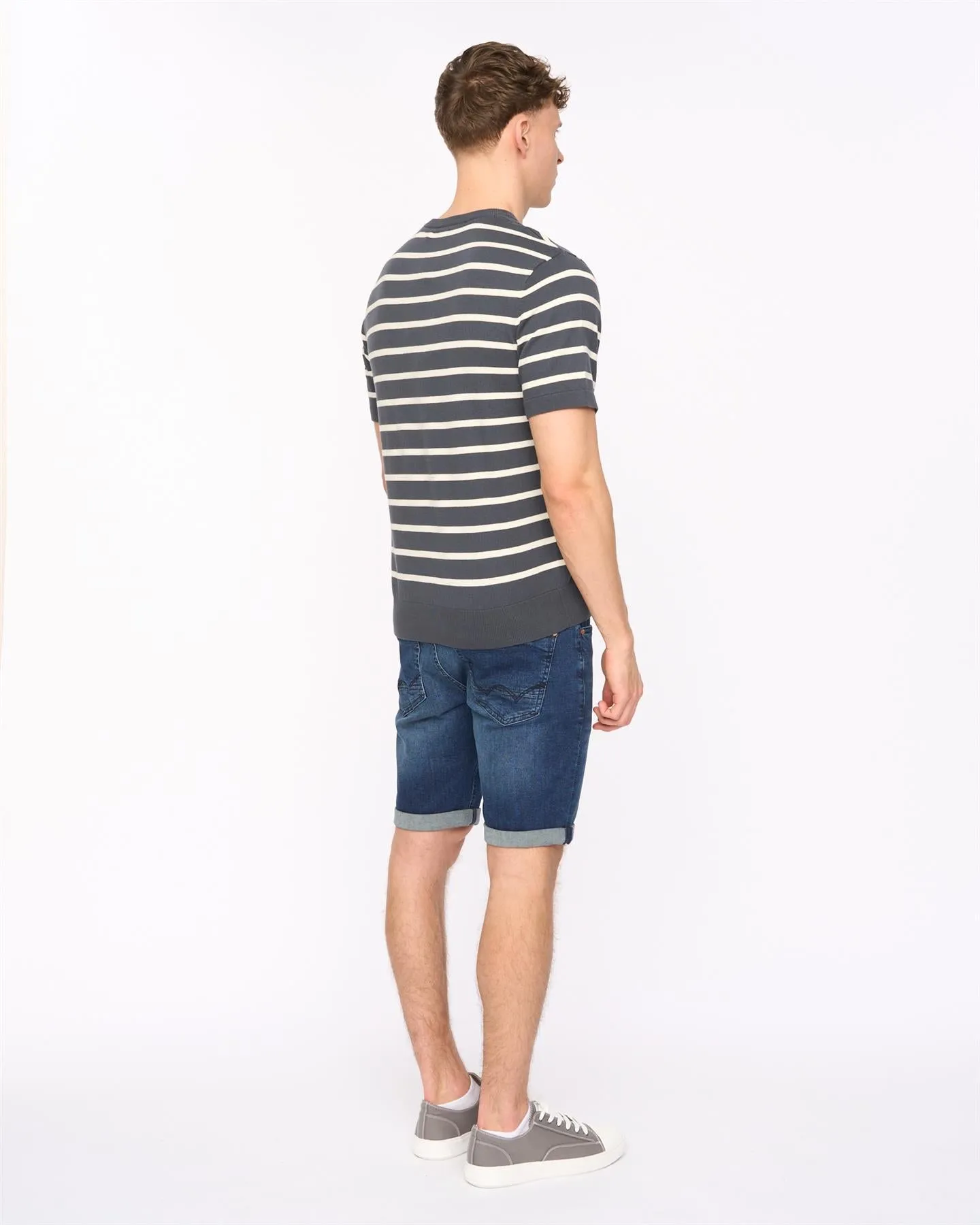 Mens Norwell Knit T-Shirt Slate Blue sold by Brand Corner product image thumbnail 4