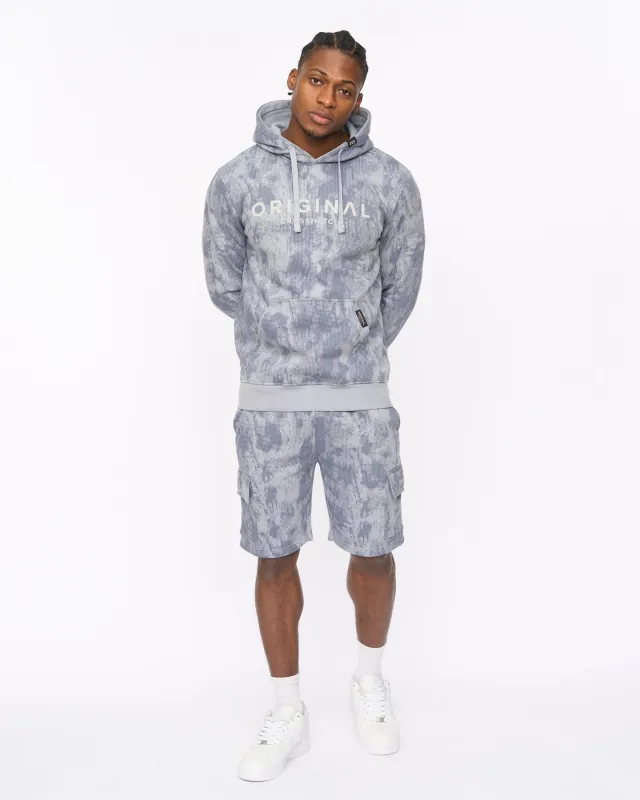Mens Bardon Camo Hoodie Steel Blue made by Brand Corner