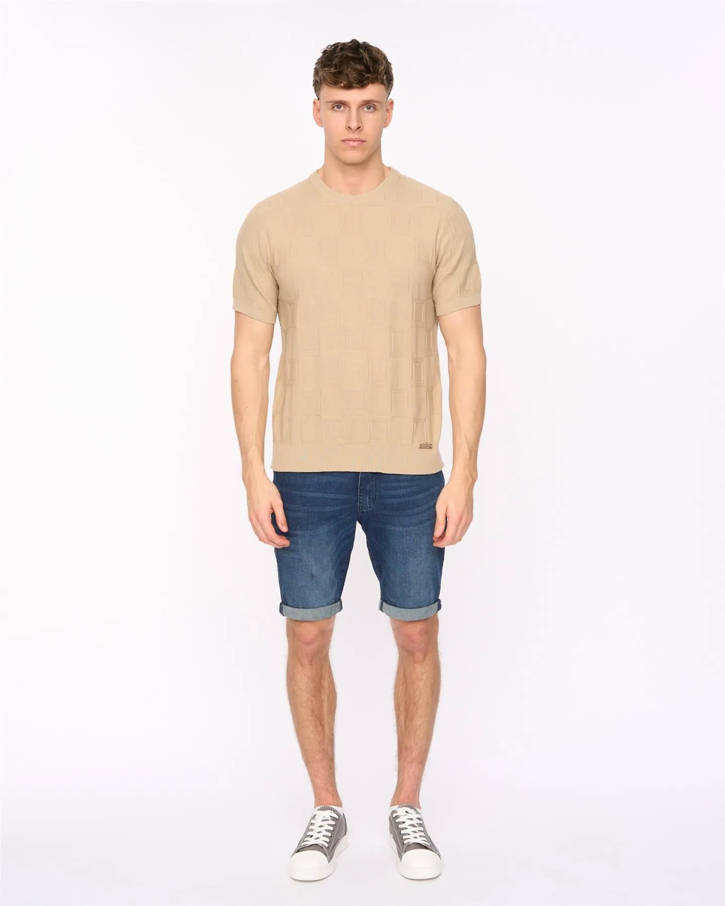 Mens Littleton Knit T-Shirt Light Stone sold by Brand Corner product image thumbnail 3