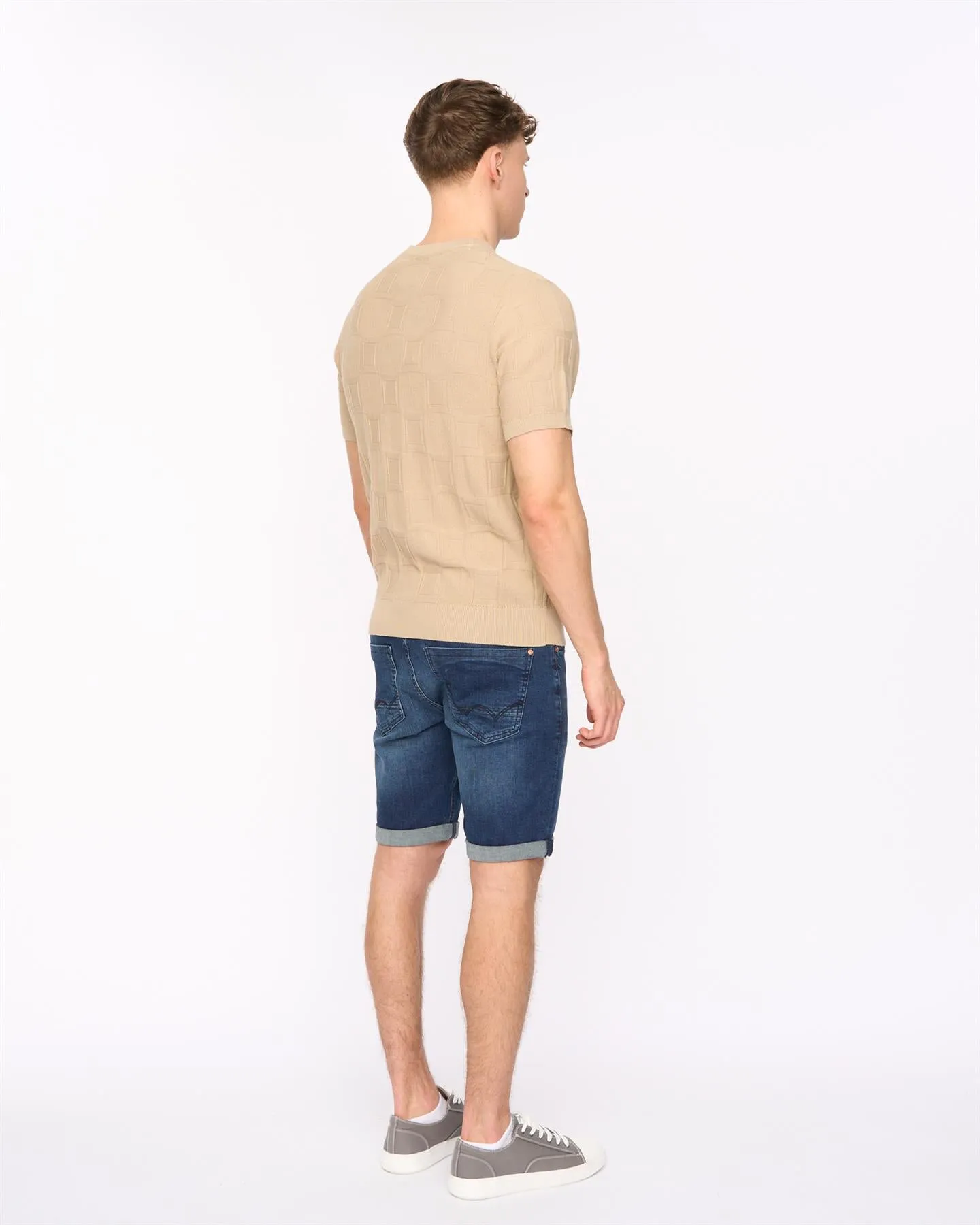 Mens Littleton Knit T-Shirt Light Stone sold by Brand Corner product image thumbnail 4