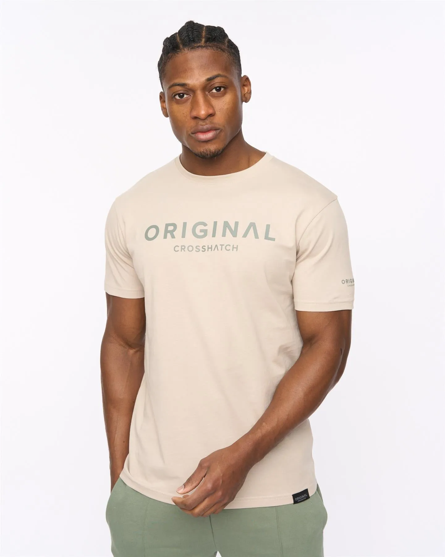Mens Bardon T-Shirt Light Stone sold by Brand Corner