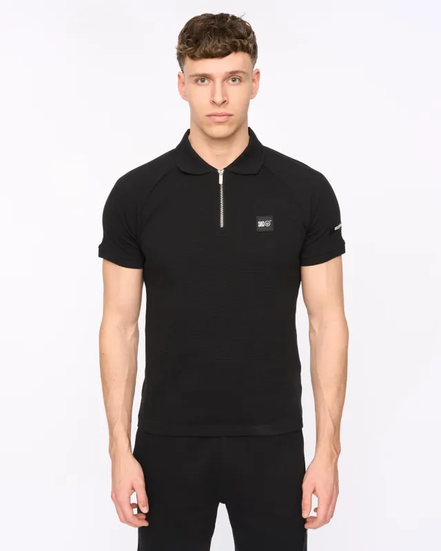 Mens Topfield Polo Black made by Duck and Cover
