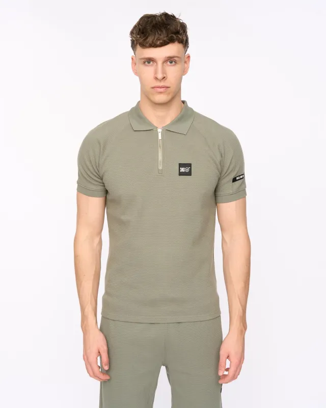 Mens Topfield Polo Olive made by Duck and Cover