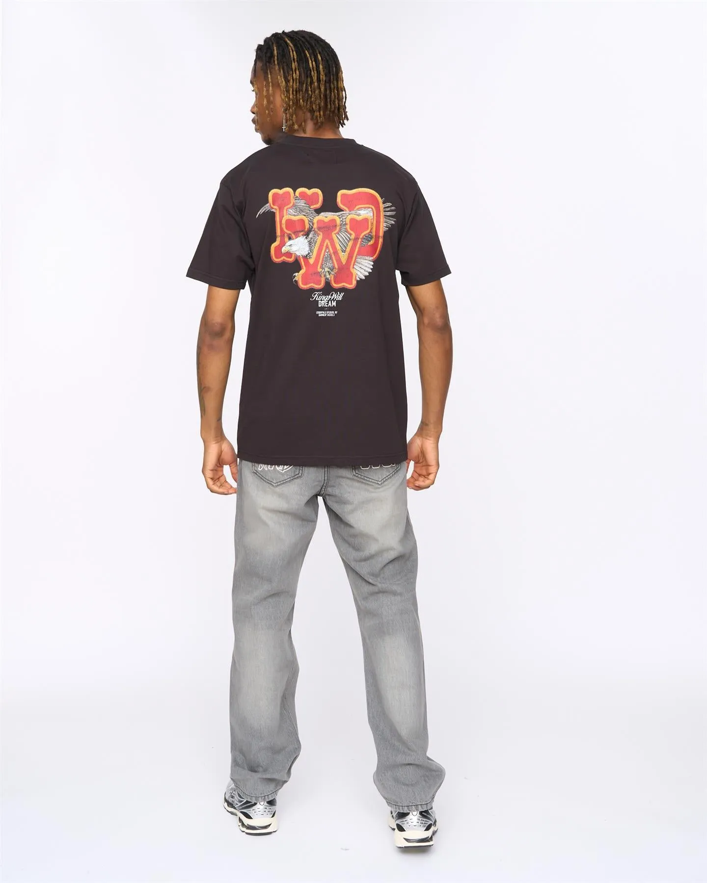 Mens Eagle Relaxed Fit T-Shirt Black sold by Brand Corner product image thumbnail 4