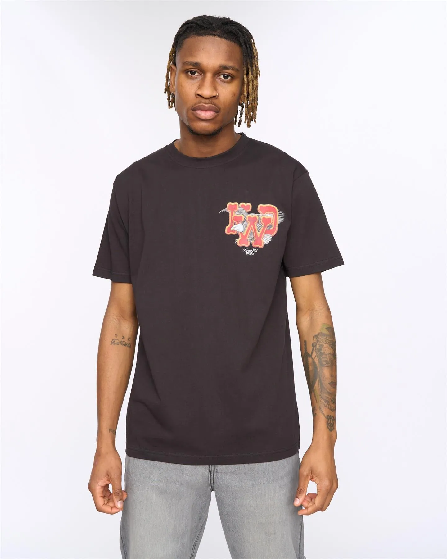 Mens Eagle Relaxed Fit T-Shirt Black sold by Brand Corner