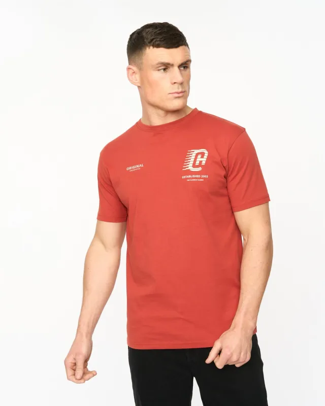 Mens Morville T-Shirt Red made by Brand Corner