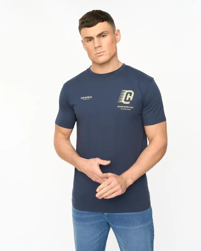 Mens Morville T-Shirt Navy made by Brand Corner
