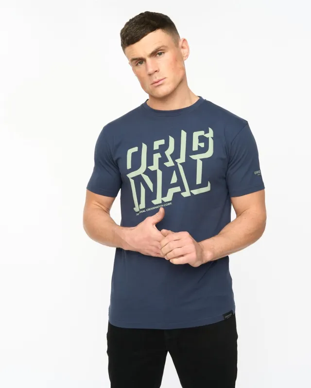 Mens Protrax T-Shirt Navy made by Brand Corner