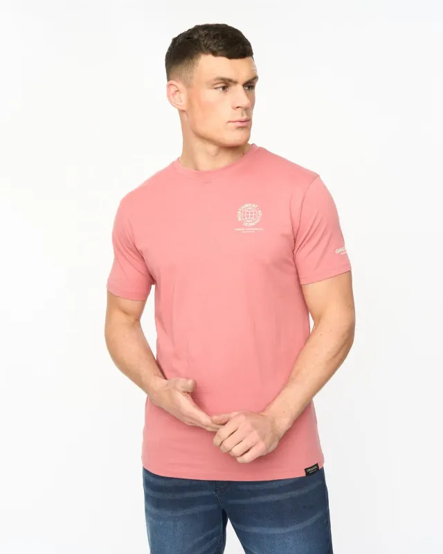 Mens Chittingtons T-Shirt Pink made by Brand Corner