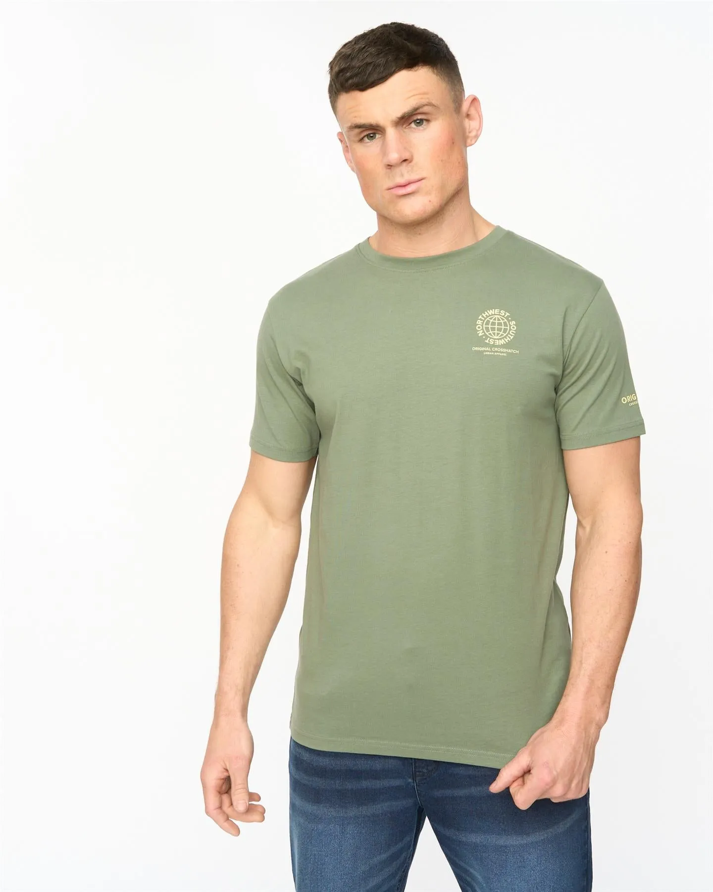 Mens Chittingtons T-Shirt Olive sold by Brand Corner