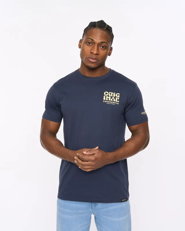 Mens Wellmoores T-Shirt Navy made by Brand Corner