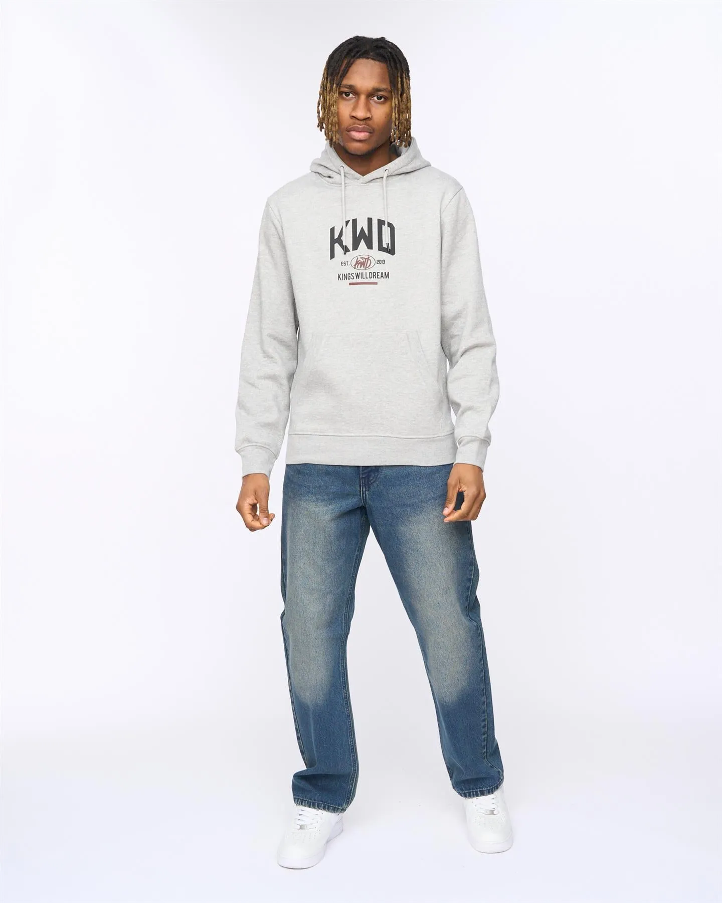 Mens Tattooed Hoodie Grey Marl sold by Brand Corner product image thumbnail 3