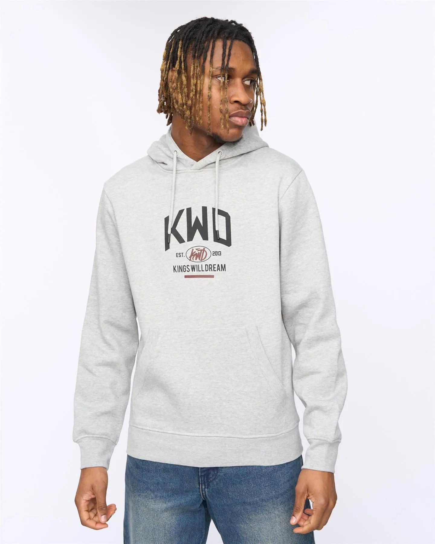 Mens Tattooed Hoodie Grey Marl sold by Brand Corner product image thumbnail 2