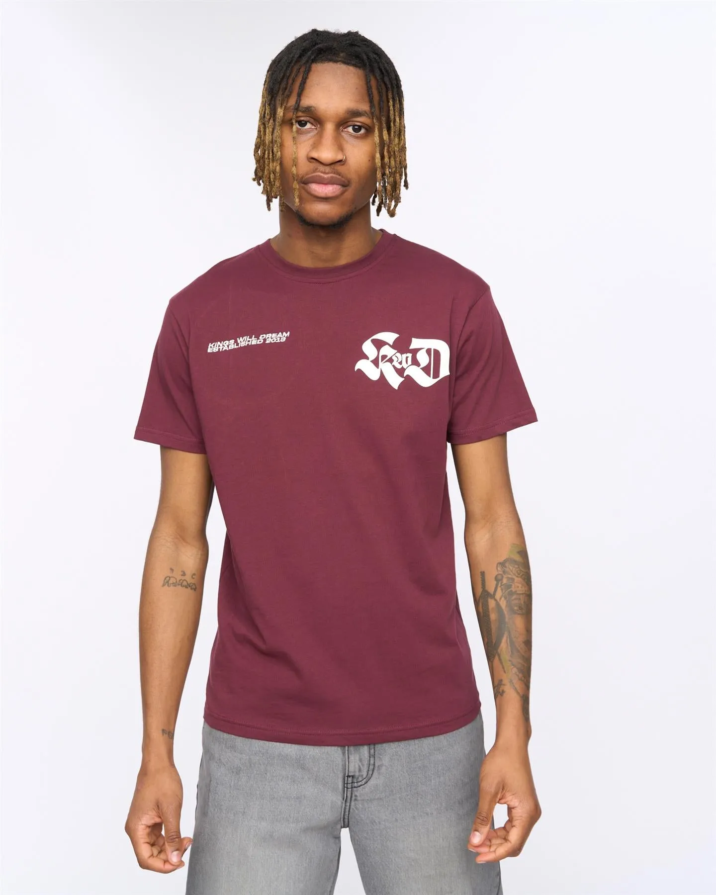 Mens Cartellio T-Shirt Burgundy sold by Brand Corner product image thumbnail 2