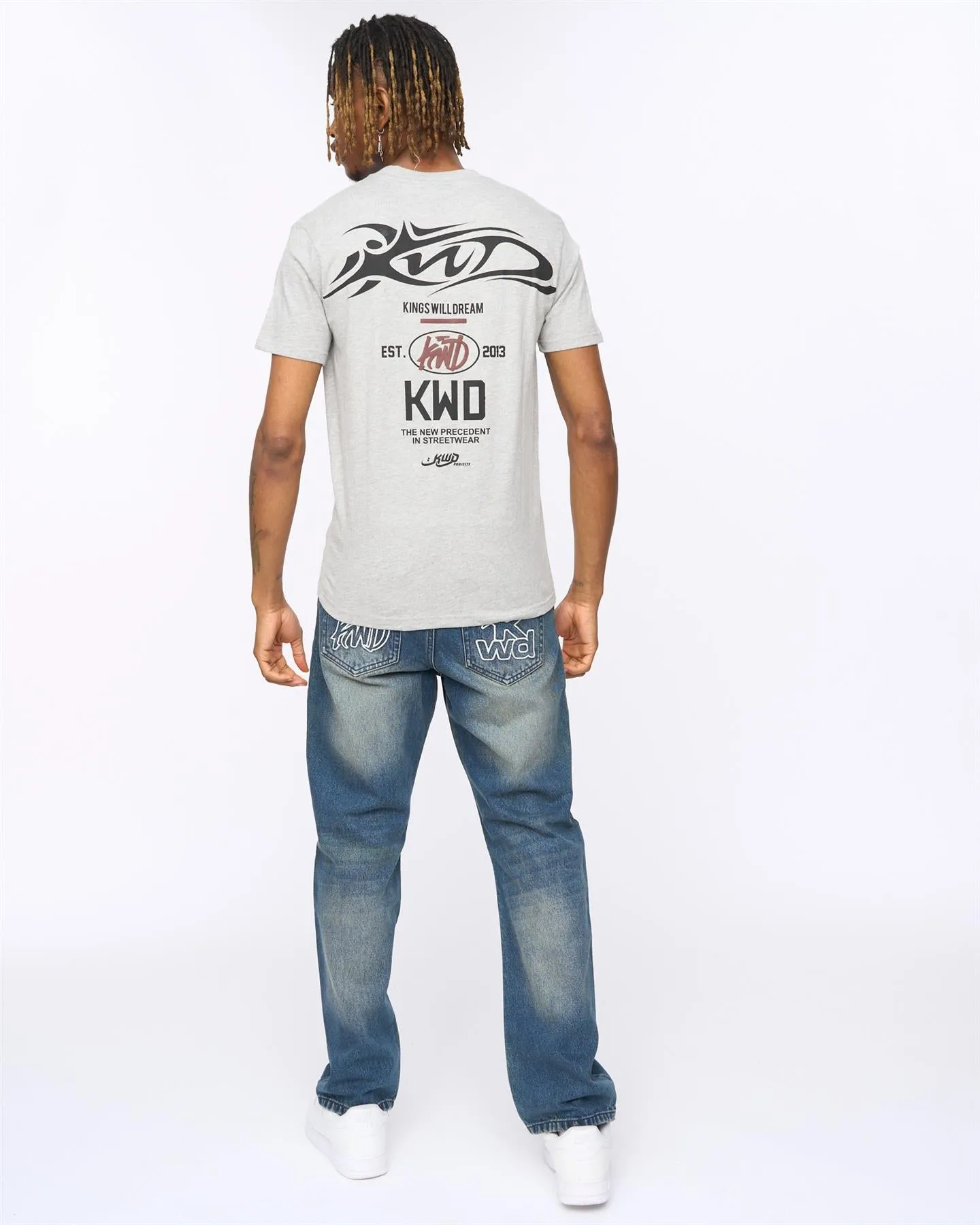 Mens Tattooed T-Shirt Grey Marl sold by Brand Corner product image thumbnail 4
