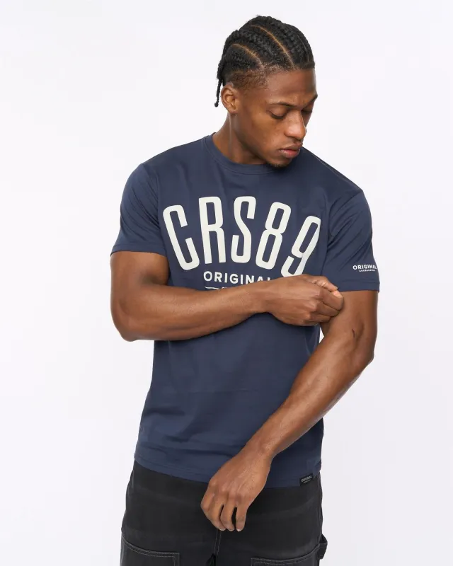 Mens Hallfell T-Shirt Navy made by Brand Corner