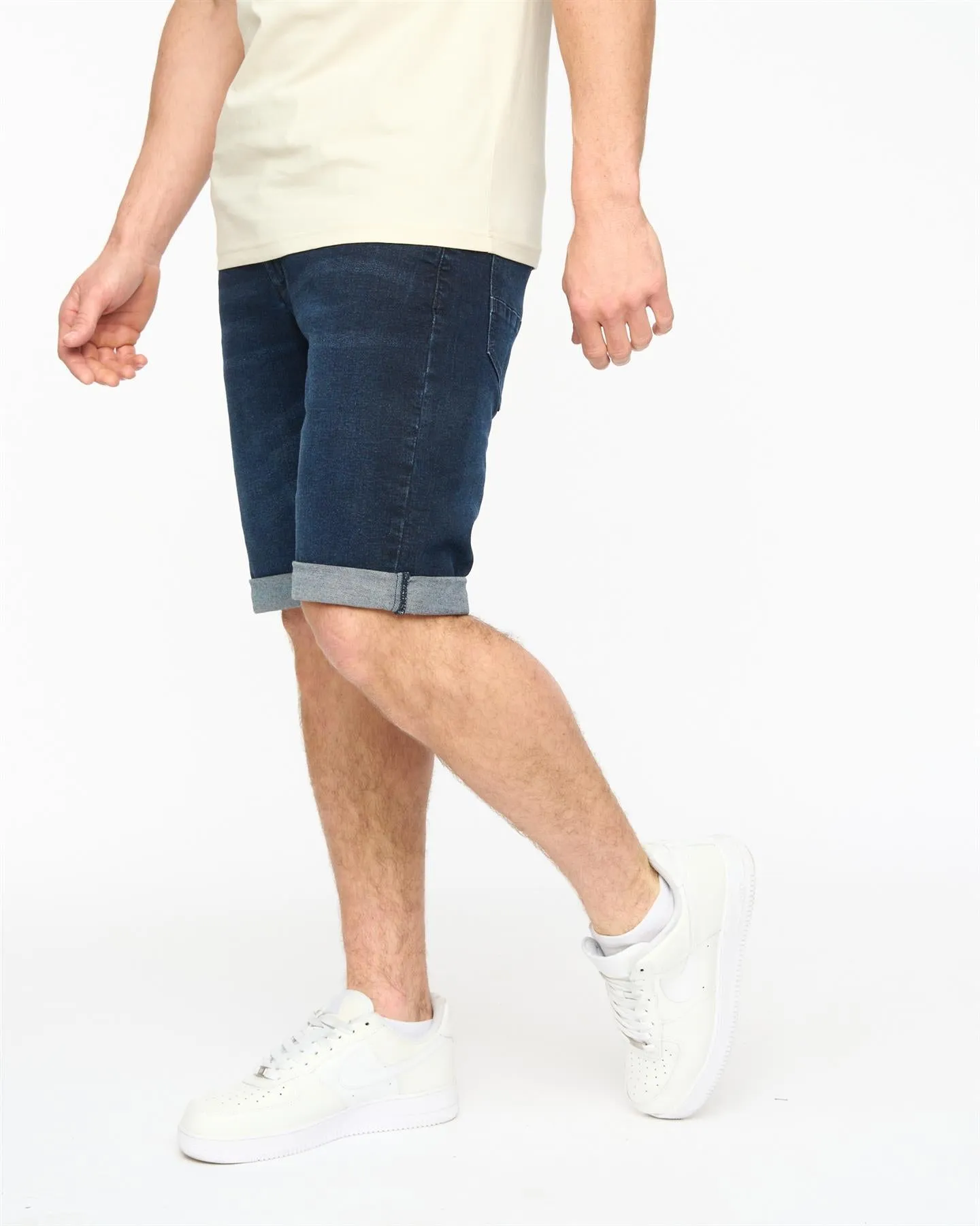 Mens Youlgreeve Belted Denim Shorts Dark Wash sold by Brand Corner product image thumbnail 2