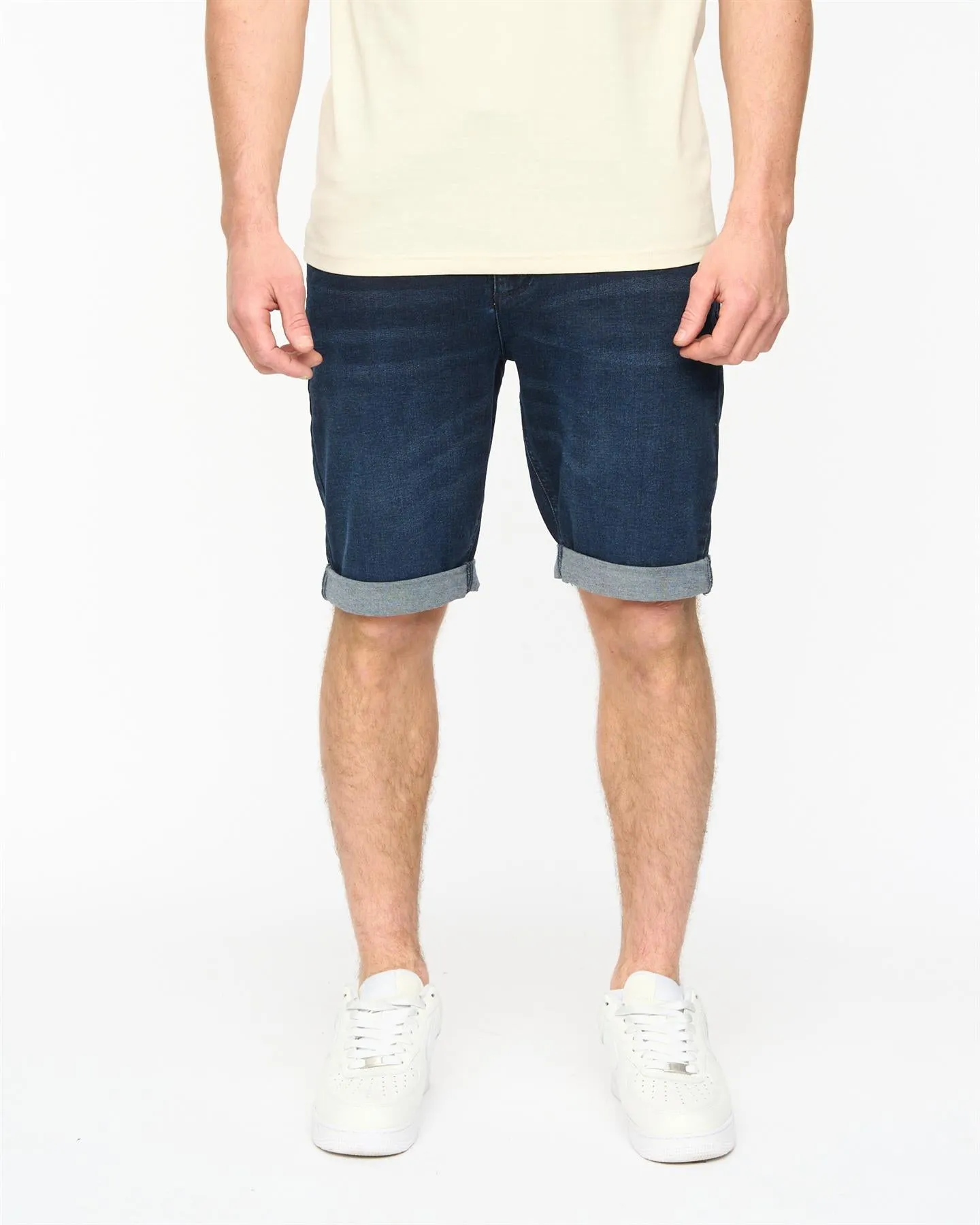 Mens Youlgreeve Belted Denim Shorts Dark Wash sold by Brand Corner