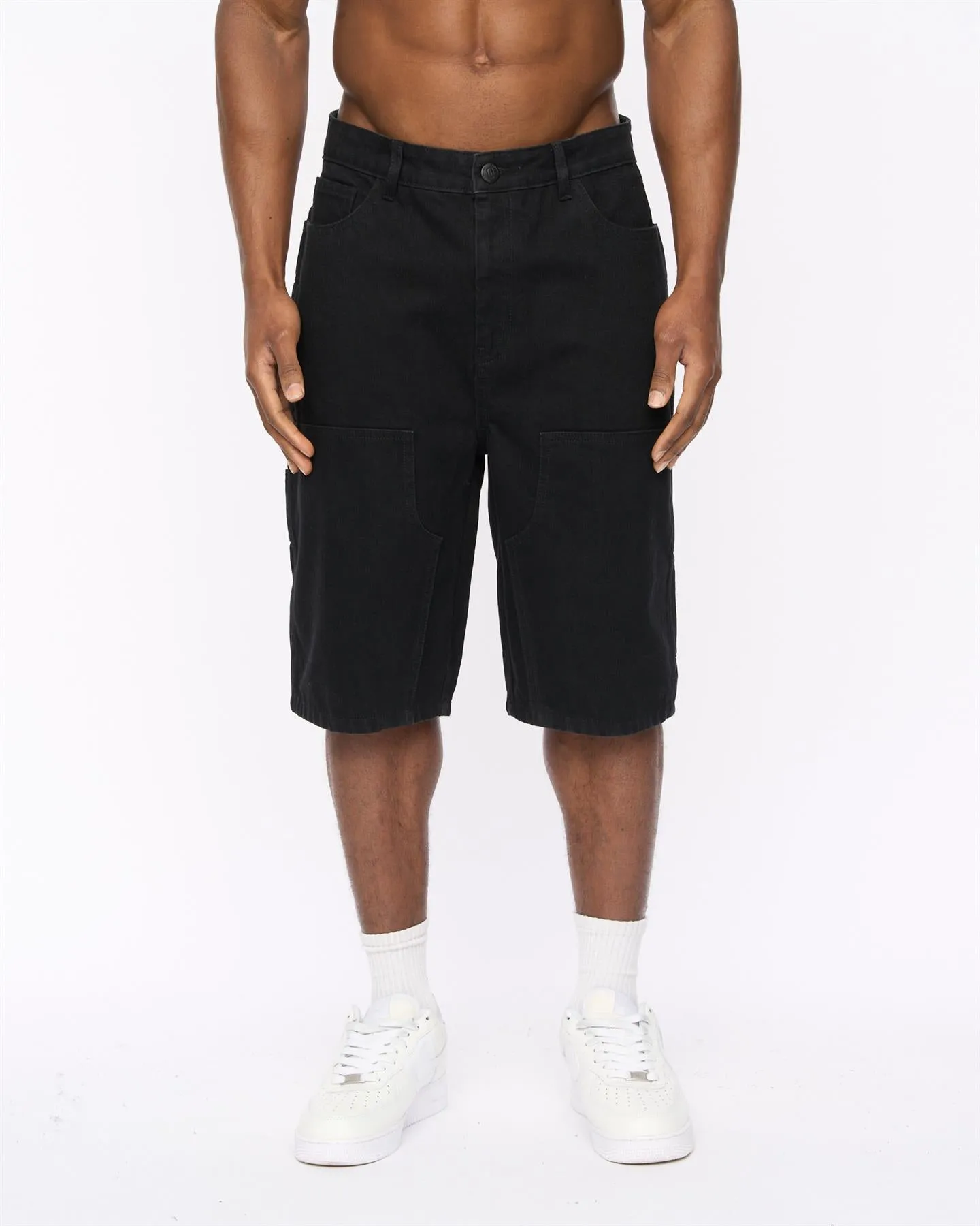 Mens Teleman Denim Shorts Black sold by Brand Corner product image thumbnail 5