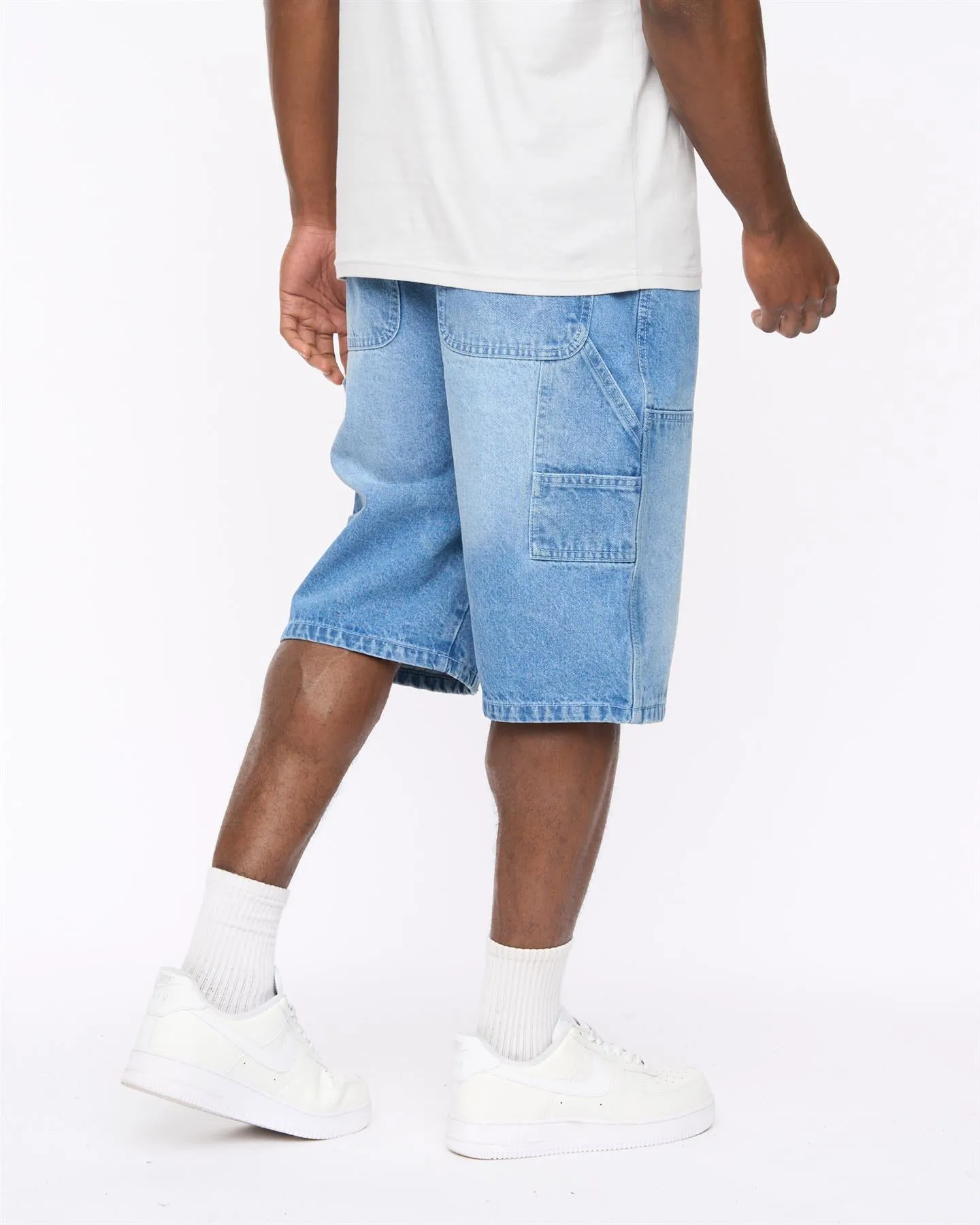 Mens Teleman Denim Shorts Light Wash sold by Brand Corner product image thumbnail 4