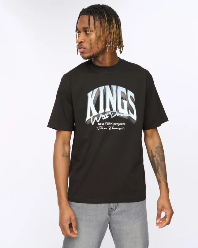 Mens Kingteam T-Shirt Black made by Kings Will Dream