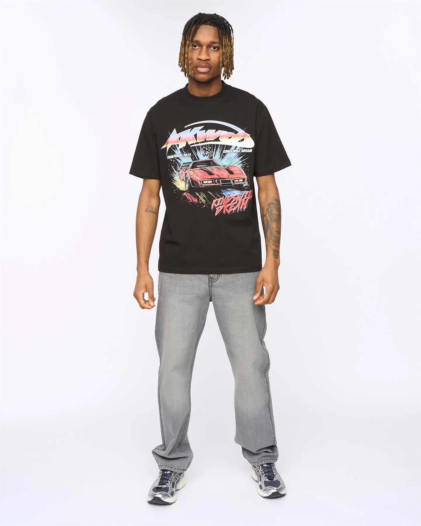 Mens Fastlane T-Shirt Black sold by Brand Corner product image thumbnail 3