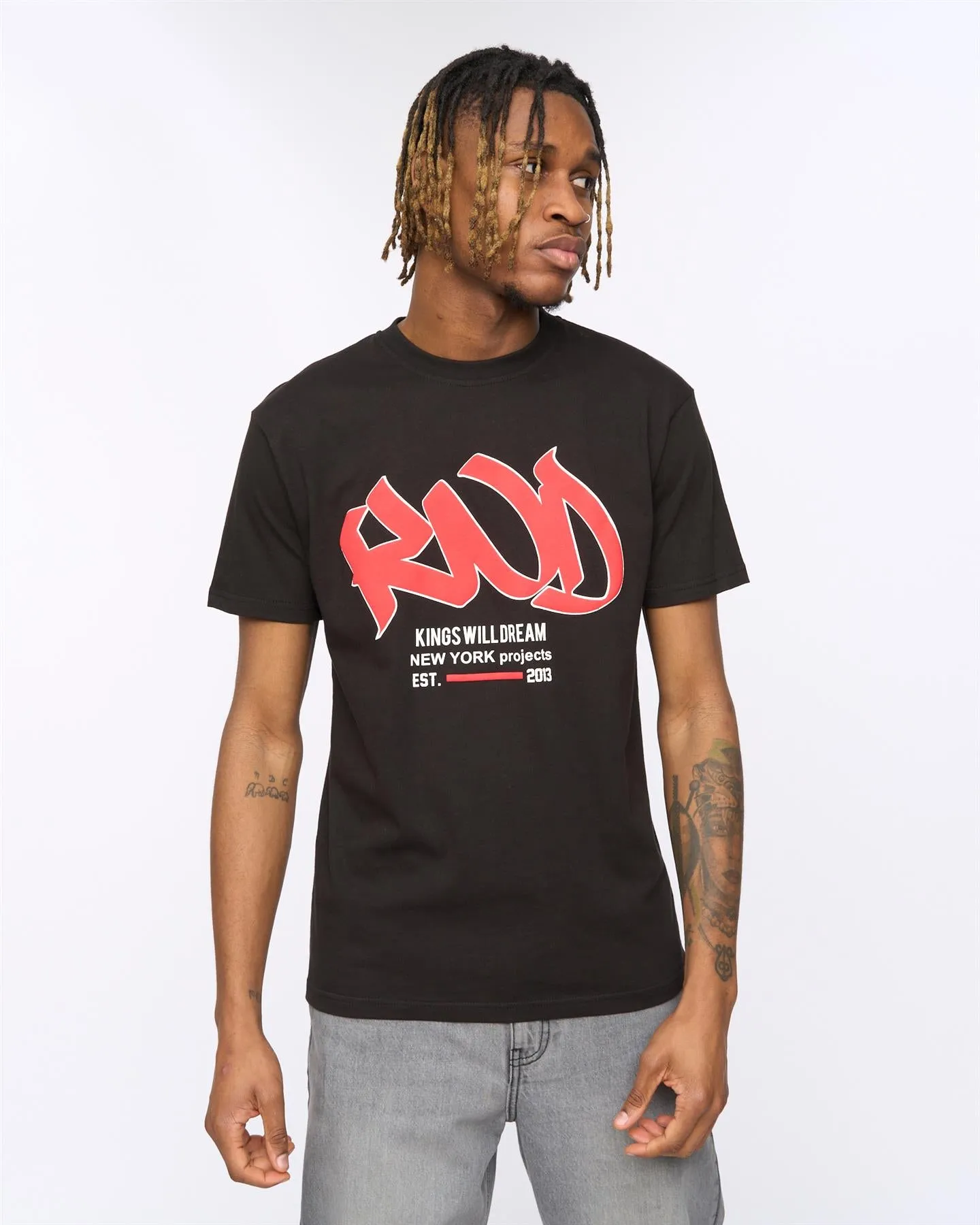 Mens Markered T-Shirt Black sold by Brand Corner