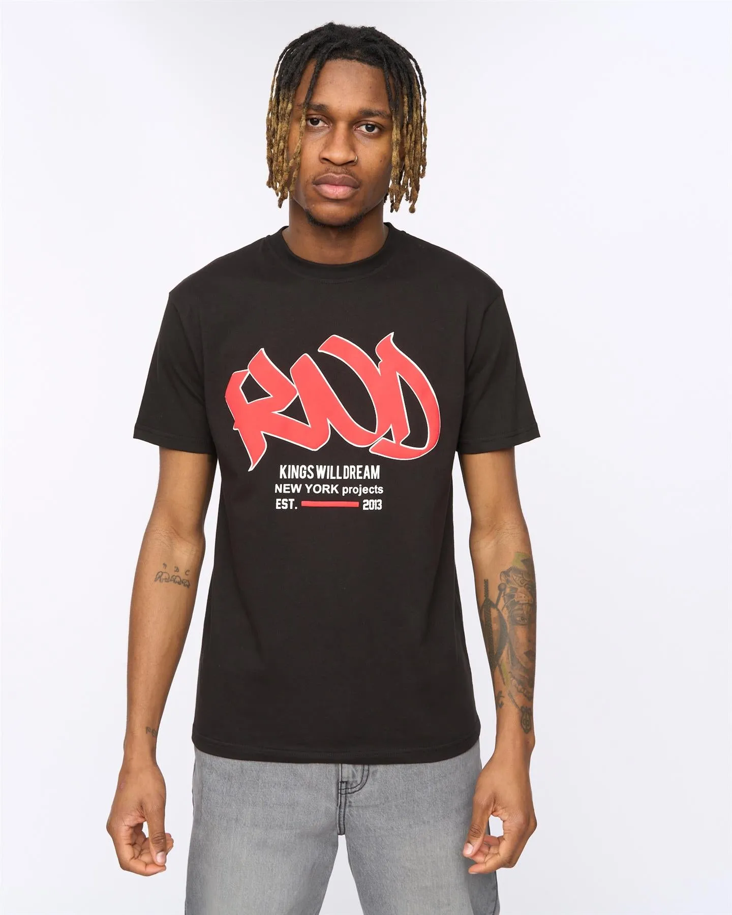 Mens Markered T-Shirt Black sold by Brand Corner product image thumbnail 2