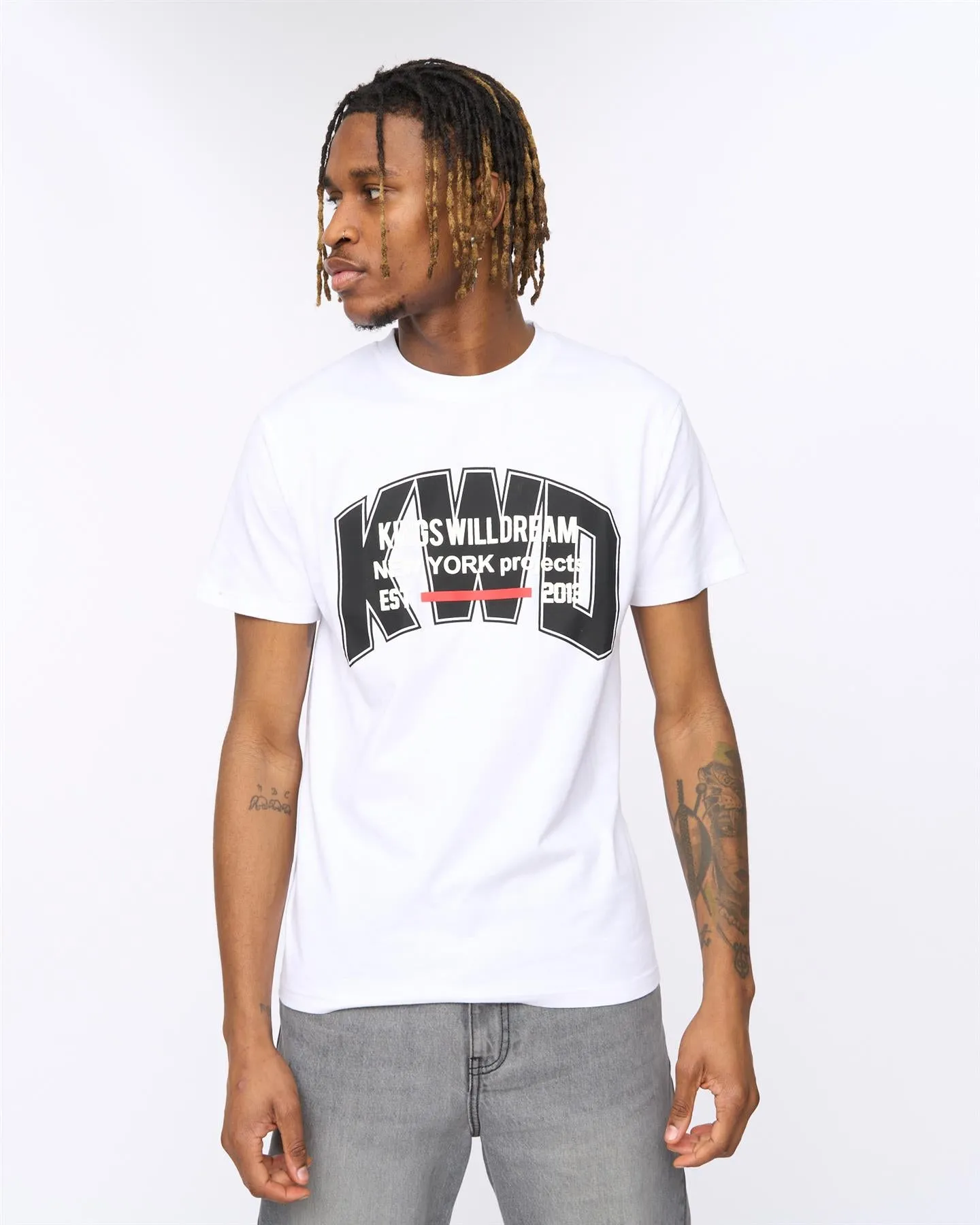 Mens Typeover T-Shirt White sold by Brand Corner product image thumbnail 2