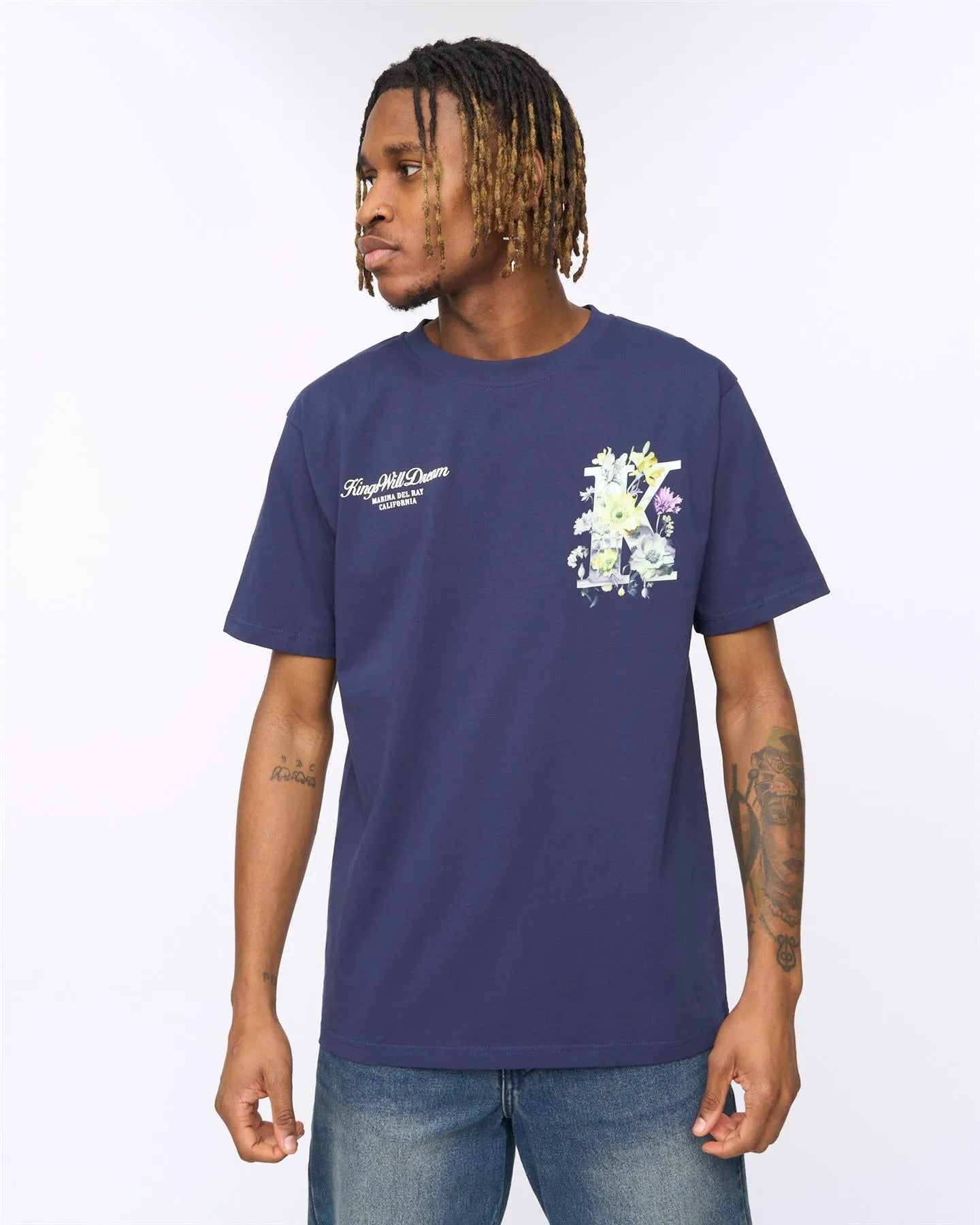 Mens Garden Relaxed Fit T-Shirt Navy sold by Brand Corner product image thumbnail 2