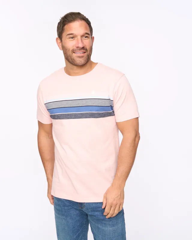 Mens Laylen T-Shirt Pink made by Brand Corner