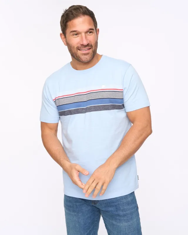 Mens Laylen T-Shirt Light Blue made by Brand Corner
